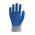 Palm Coated A3 Cut Resistant Safety Work Gloves HPPE Glass Shell Wrinkle Latex Cotton Knit 10G Anti-cut